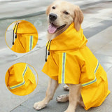 Dog Raincoat,Waterproof Dog Rain Jacket With Safety Reflective Stripe