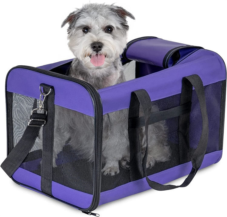 Bolsas transportadoras para perros y gatos, bolsa portátil para transporte de mascotas