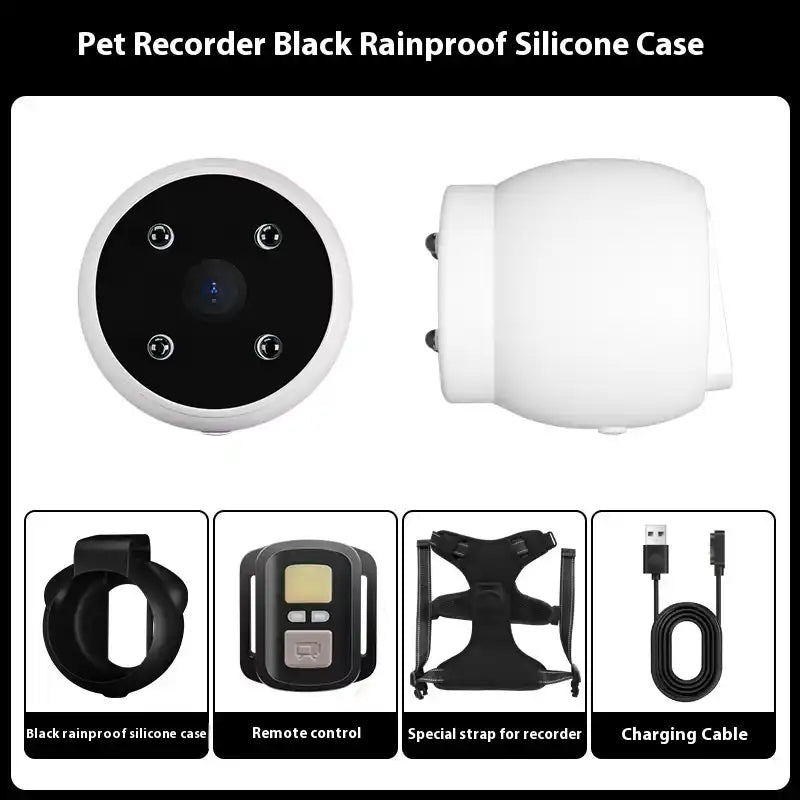 Pets Recorder Pet Tracker Collar Dogs And Cats Viewing Angle Motion Recording Camera