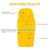 Dog Raincoat,Waterproof Dog Rain Jacket With Safety Reflective Stripe