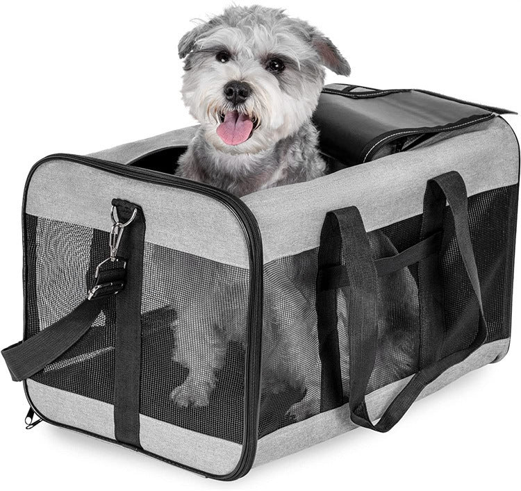 Bolsas transportadoras para perros y gatos, bolsa portátil para transporte de mascotas